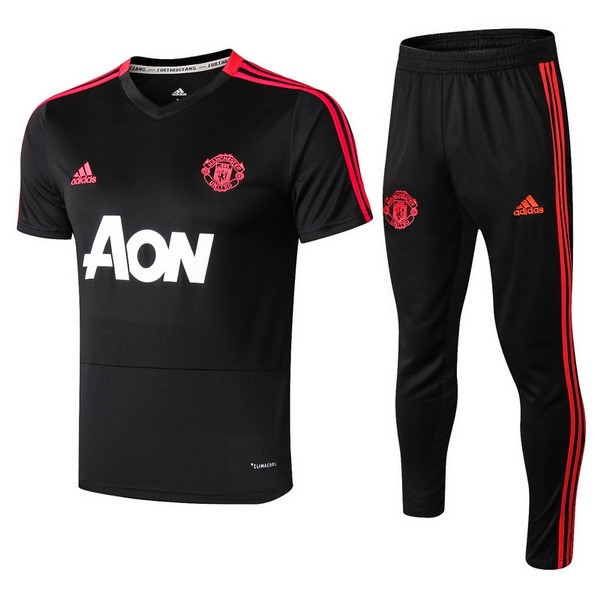 Trikot Trainingsshirt Manchester United Komplett Set 2018-19 Schwarz Rote